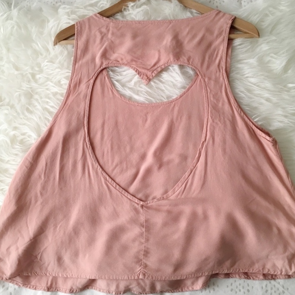 Pink Heart |Open Back| Top